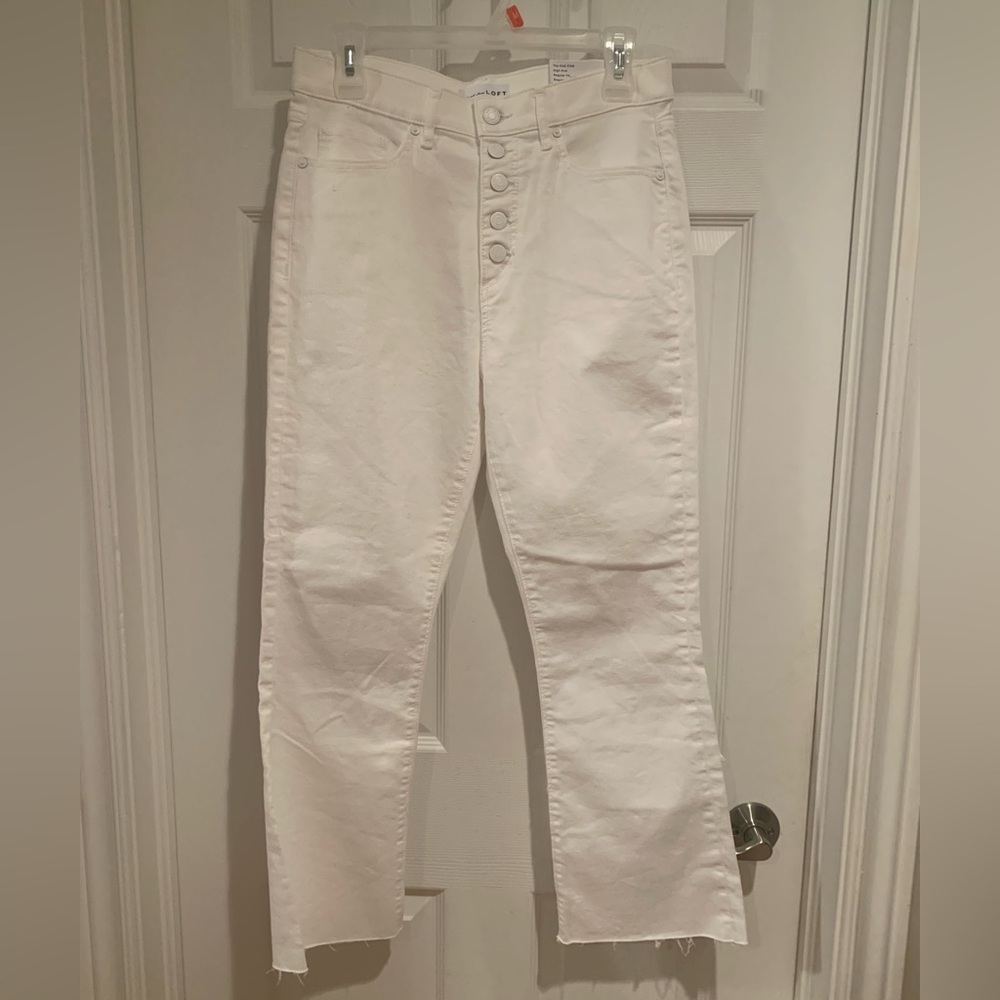 NWT LOFT Women's The Kick Crop High Rise Jeans
